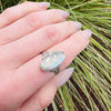 Psychedelic Abalone in Sterling Silver Deco Ring