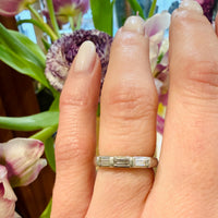 Chic Three Baguette Diamond & Platinum Band
