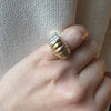 Petite & Proud Gold, Platinum & Diamond Retro Ring