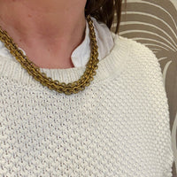 Victorian Gold Fill Mesh Choker-Length Necklace