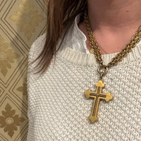 Handsome Victorian Gold Fill Budded Cross