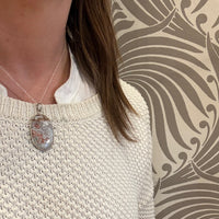 Incredible Laguna Lace Agate & Sterling Silver Pendant