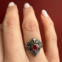 Silver and Gold Heart Ring Circa 1820
