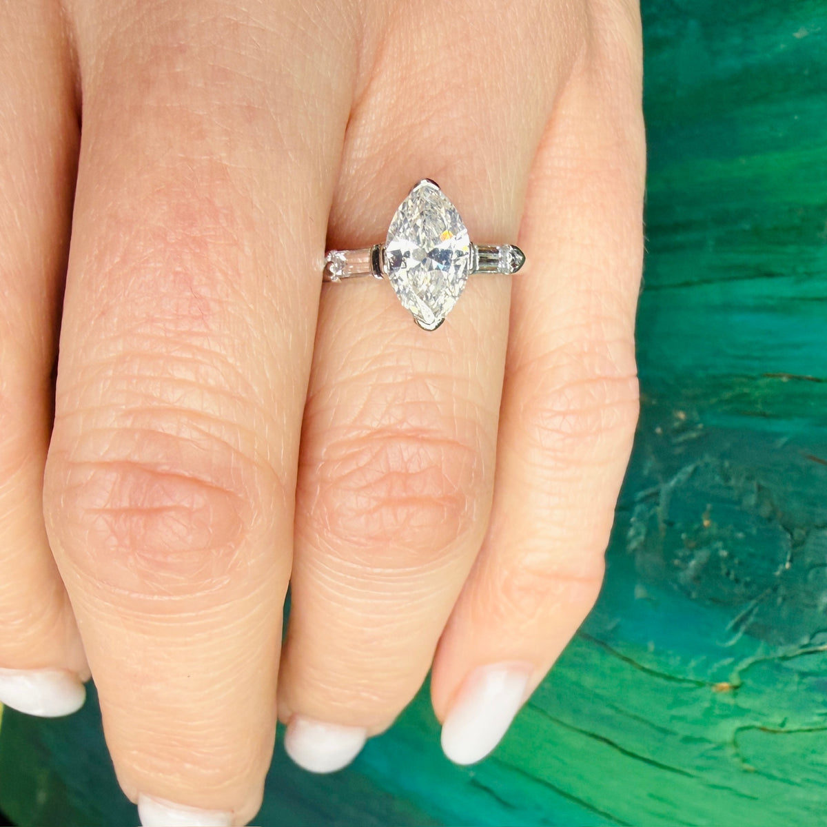 Delightful Marquise Diamond Engagement Ring