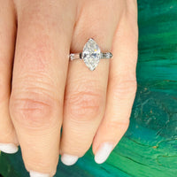 Delightful Marquise Diamond Engagement Ring