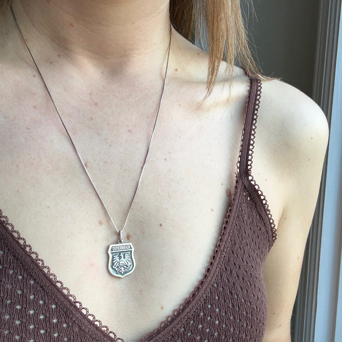 Silver Republic of Austria's Coat of Arms Pendant