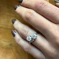 Toi et Moi Old European Diamond Engagement Ring