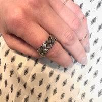 Plaited Sterling Silver Band