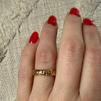 Victorian 18k Gold Forget-Me-Not Band