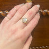 Luminous Moonstone in Curvaceous Gold Ring