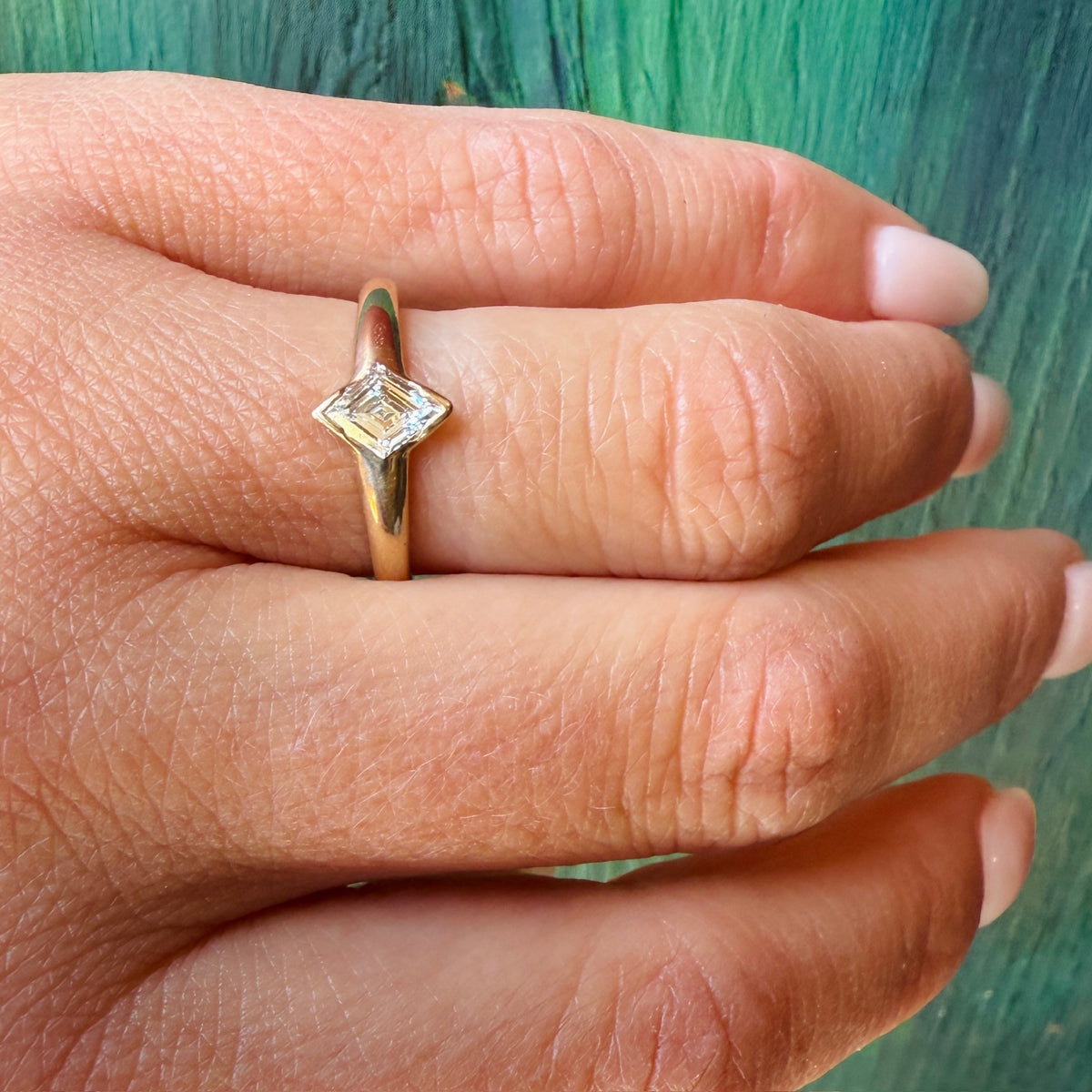 Incredible Kite Cut Diamond & Gold Ring by 720