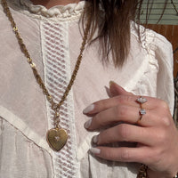 Shreve & Co. Rosy Gold Heart Locket with Old Mine Diamond