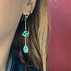 Turquoise Teardrop & Cluster Earrings by Brin