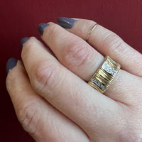 Roberto Coin "Elephant Skin" 18k Gold & Diamond Band