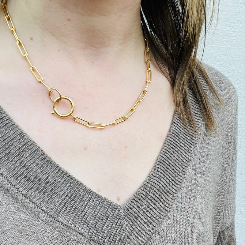 Fun Gold Filled Paperclip Chain by Ancient Influences