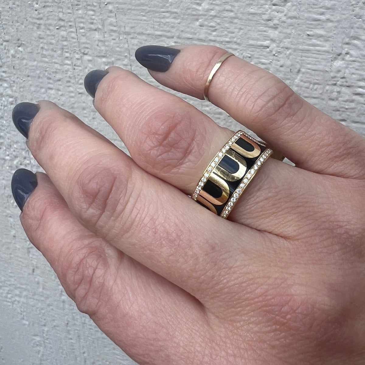 L'Arc Ceramic Diamond & 18k Gold Band by DAVIDOR