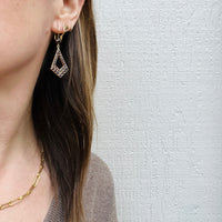 Fabulous Czech Garnet & Silver Gilt Earrings