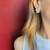 Spectacular Asymmetric Rhinestone Clip On Earrings