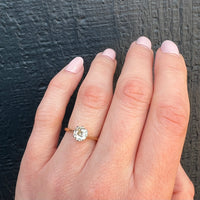 Dreamy Platinum and 18k Yellow Gold Solitaire