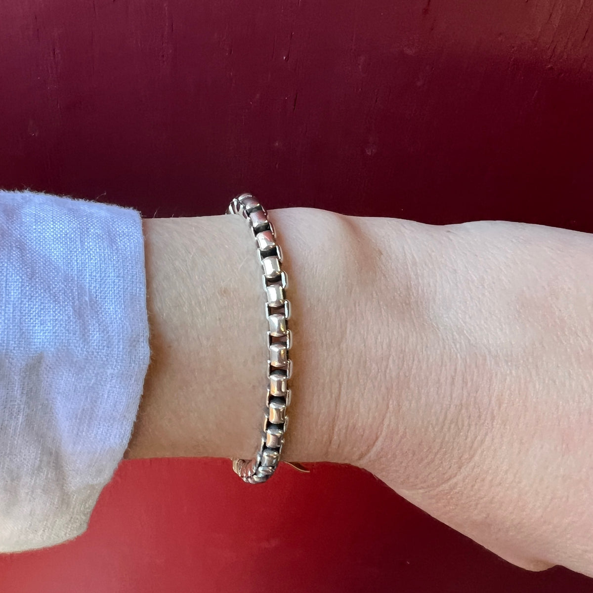 David Yurman Sterling Box Chain Bracelet