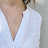 Cultured Pearl & Gold Solitaire Necklace