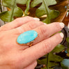 Graceful Turquoise in Handcrafted Gold Ring by 720