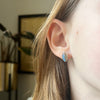 Iridescent Labradorite & Sterling Stud Earrings
