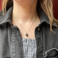 Realistic Sterling Silver Pinecone Charm Necklace