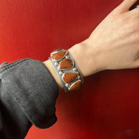 Striking Jasper & Sterling Silver Cuff Bracelet
