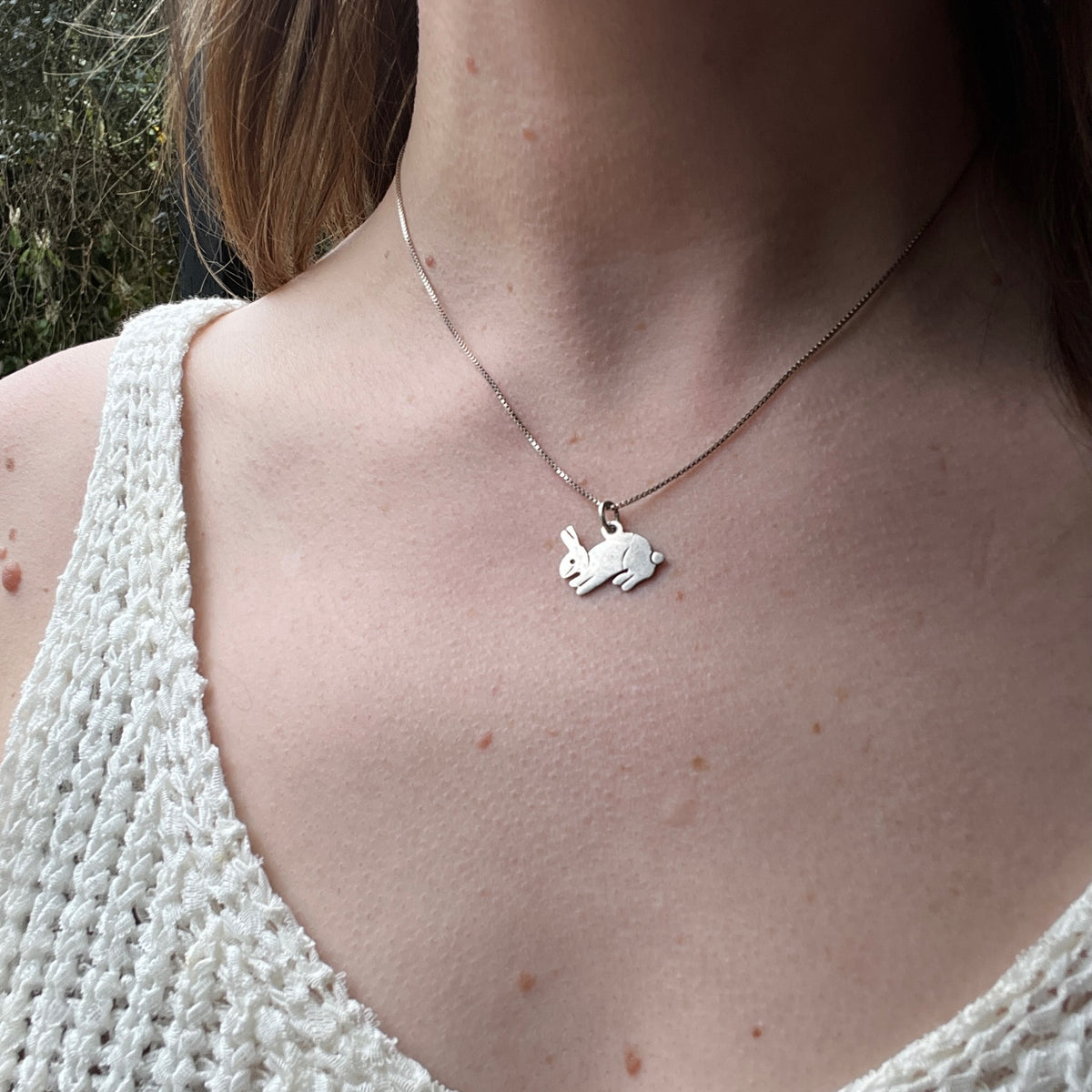 Silly Rabbit Silhouette Pendant in Mexican Sterling