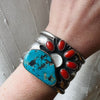 Cheerful Sunrise Cuff of Colorful Stones & Sterling Silver