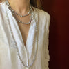 Jazz Age Extra-Long Strand of Grey Baroque Pearls