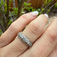 Mid Century Diamond Pavé White Gold Band