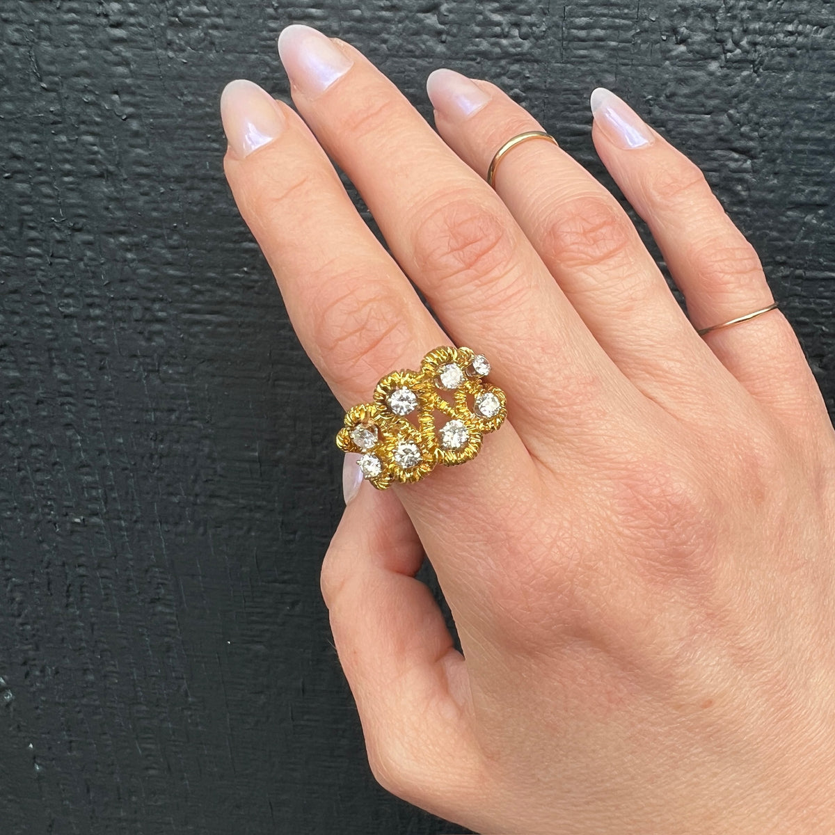 Fantastical 18k Yellow Gold and Diamond Ring