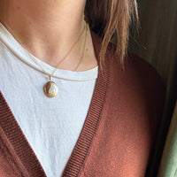 Oval Gold Fill Locket Engraved with Flowers