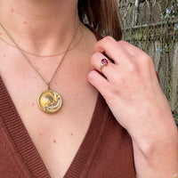 Romantic Art Nouveau Gold Fill & Paste Locket