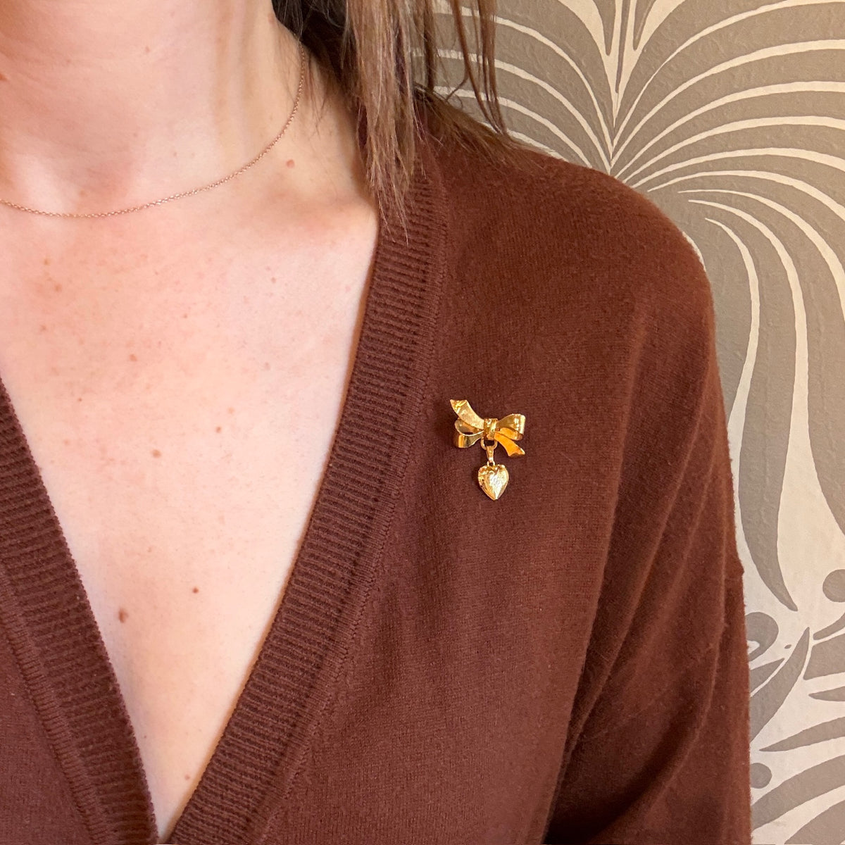 Cutie Heart Locket & Bow Brooch