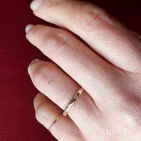 Smooth Gold and Diamond Band
