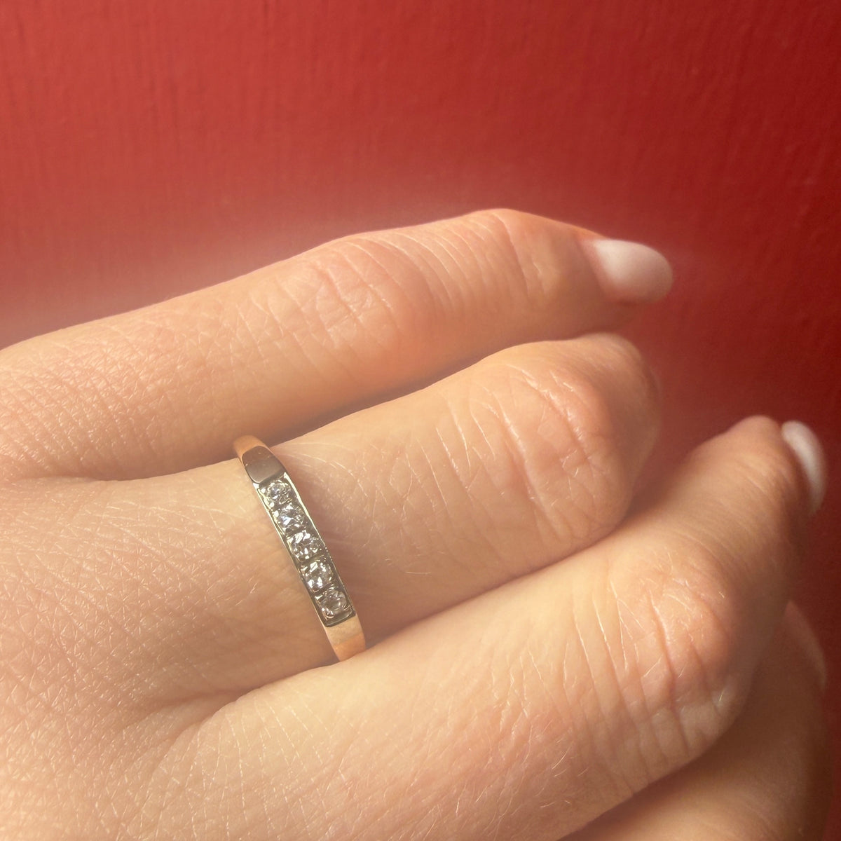 Vintage 1940s Two Tone Diamond Band