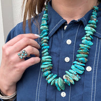 Turquoise Nugget & Heishi Bead Necklace