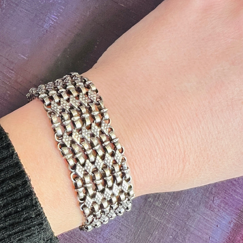 Slinky Silver Mesh Bracelet