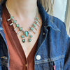 Petite Silver & Turquoise Squash Blossom Necklace