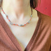 Moroccan Silver & Coral Bead Necklace