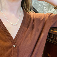 Delicate Princess Length Pearl Necklace