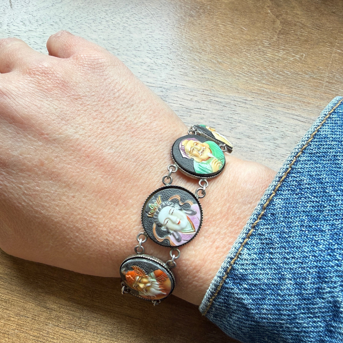 Toshikane Seven Lucky Gods Porcelain Bracelet