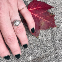 Exquisitely Worked Old European Cut Diamond Solitaire