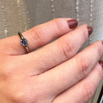 Montana Sapphire in White Gold Solitaire Ring