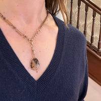 Glossy Agate in 14k Gold Bezel Pendant