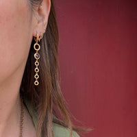 Chic Italian 14k Gold & Amethyst Earrings