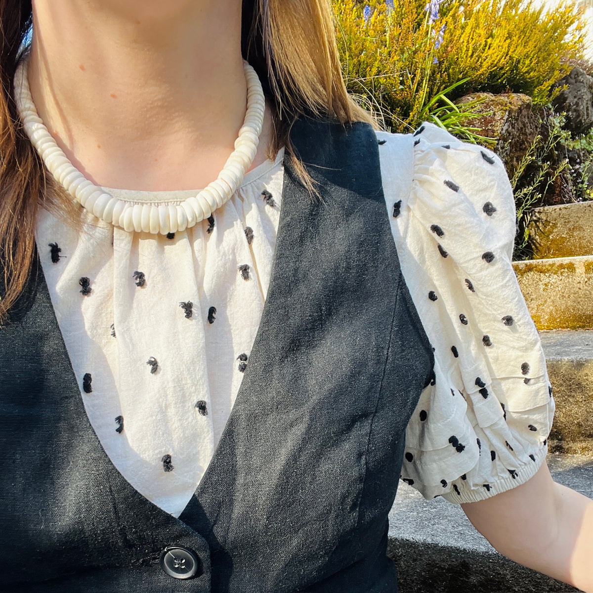 Surfer Vibes Graduated Heishi Bead Necklace